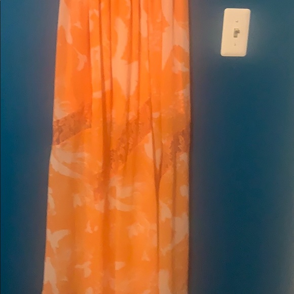 Fire Los Angeles orange tube dress w/flowy skirt - Picture 7 of 7